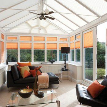 orange conservatory blinds
