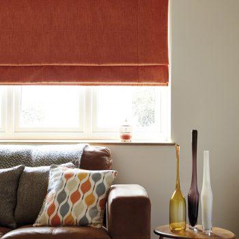 orange roman blinds