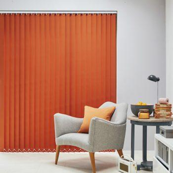 orange vertical blinds