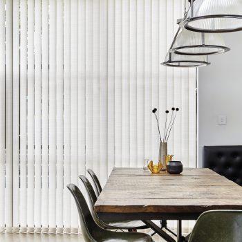 white vertical blinds