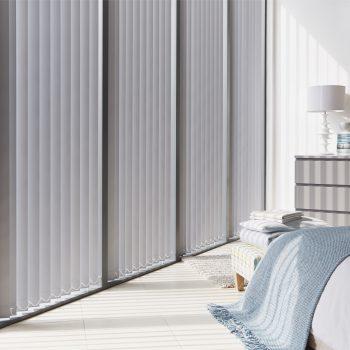grey vertical blinds