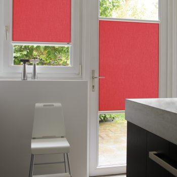 red roller blinds