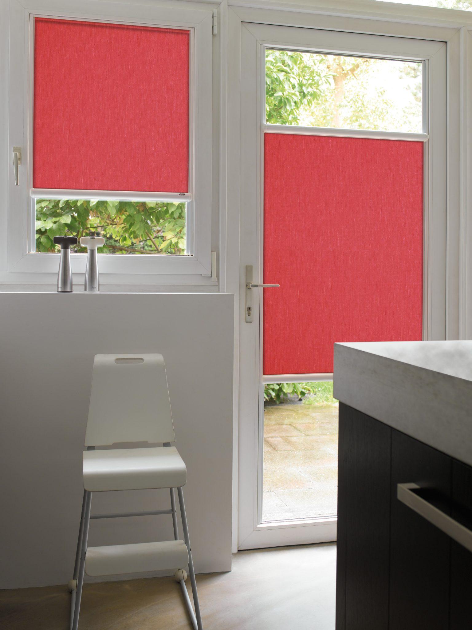 red roller blinds
