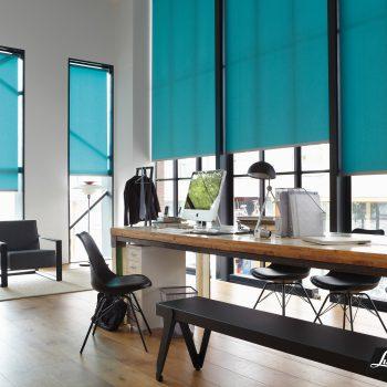 turquoise roller blinds