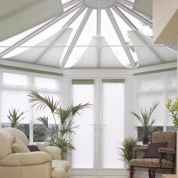 white conservatory blinds