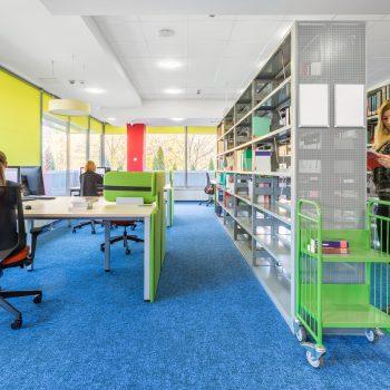 Library with computer workstation